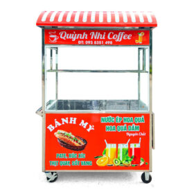 Xe bán cafe dạo 1m5 mái vòm CF1500-V