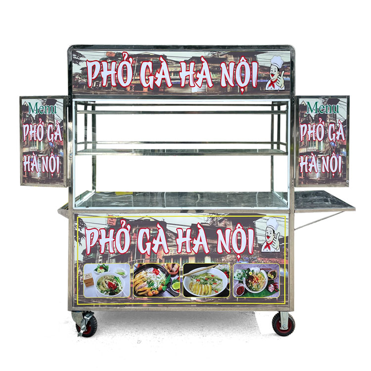 Xe bán phở gà mái bằng 2m P2000-B