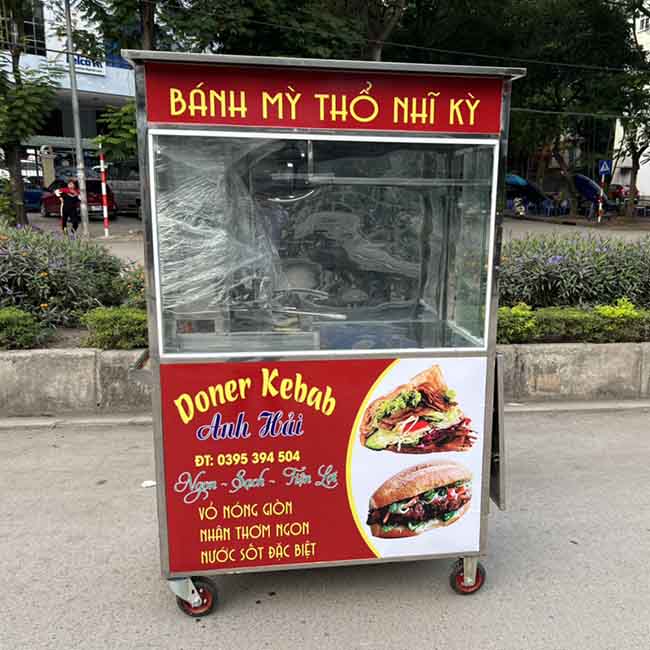 Giá xe bánh mì Doner Kebab 