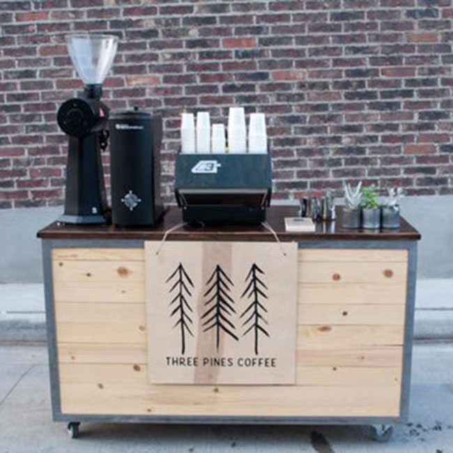 Quầy bán cafe bằng gỗ