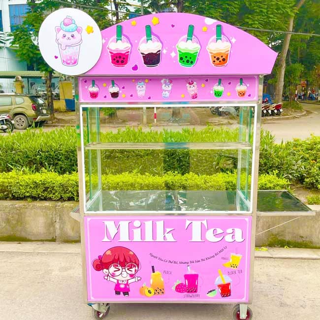Xe bán trà sữa NGUYÊN KHÔI: giá rẻ, bền bỉ, mẫu mã đẹp 