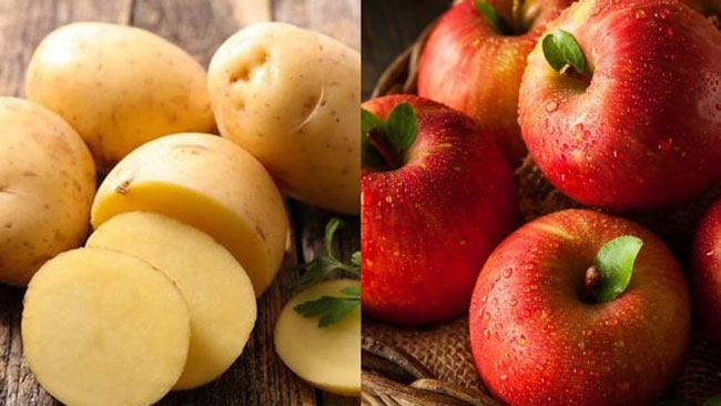 Bảo quản bánh mì que bằng táo và khoai tây 