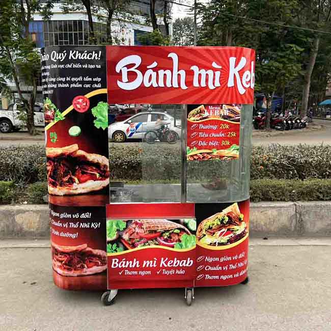 Tủ bán bánh mì Doner Kebab 