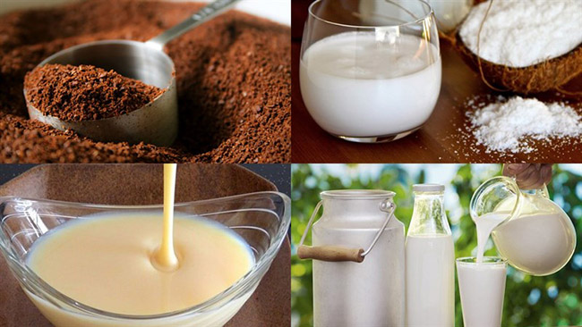 Nguyên liệu pha cà phê sữa dừa 