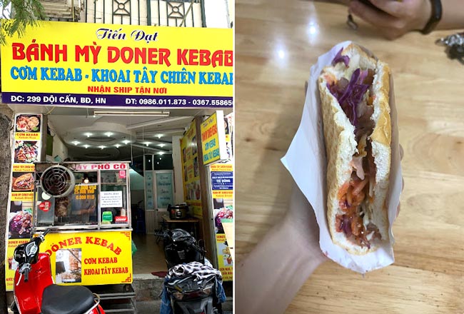 Tiến Đạt - quán bánh mì Doner Kebab Hà Nội ngon 