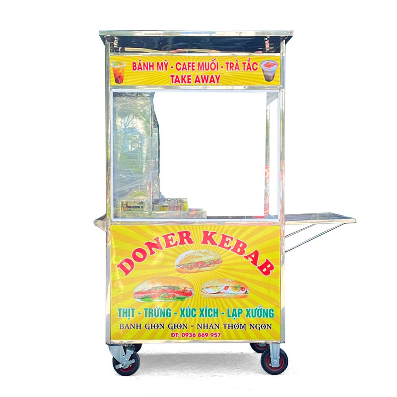 Xe bánh mì thổ nhĩ kỳ 1m mái bằng NK1000-B