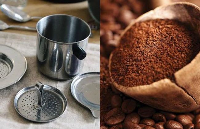 Nguyên liệu và vật dụng để pha cafe nguyên chất