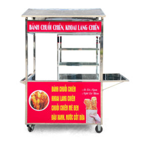 Xe bán bánh chuối chiên 1m5 mái chùa V1500-C