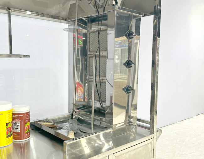 L&ograve; nướng thịt Doner Kebab cho xe b&aacute;nh m&igrave;