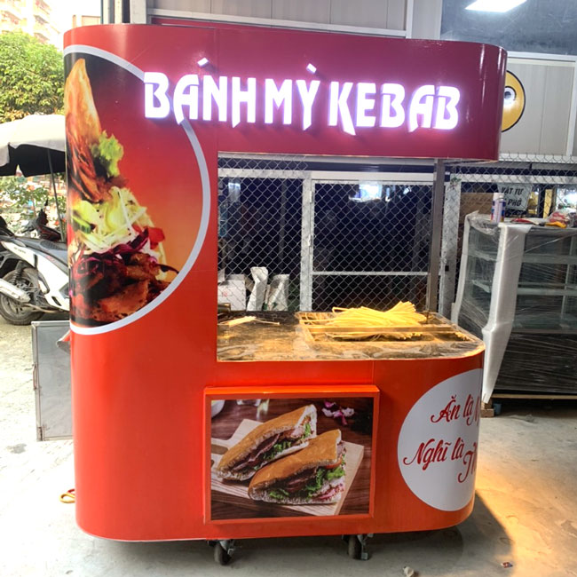 Đ&egrave;n LED trang tr&iacute; xe b&aacute;nh m&igrave;